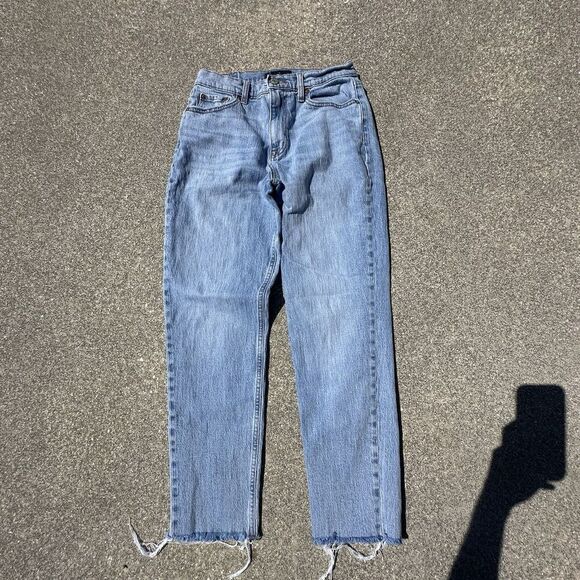Aeropostale Denim - Aeropostale Mom Jeans Womens 8 (26x26.5) Light Blue Mid Rise Denim Festival